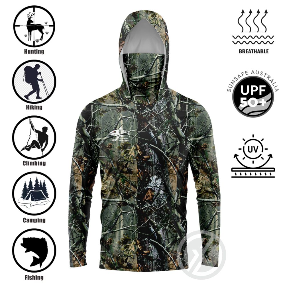 Fishing Shirt Uv Protection - Camicia da Pesca con Cappuccio UPF50+