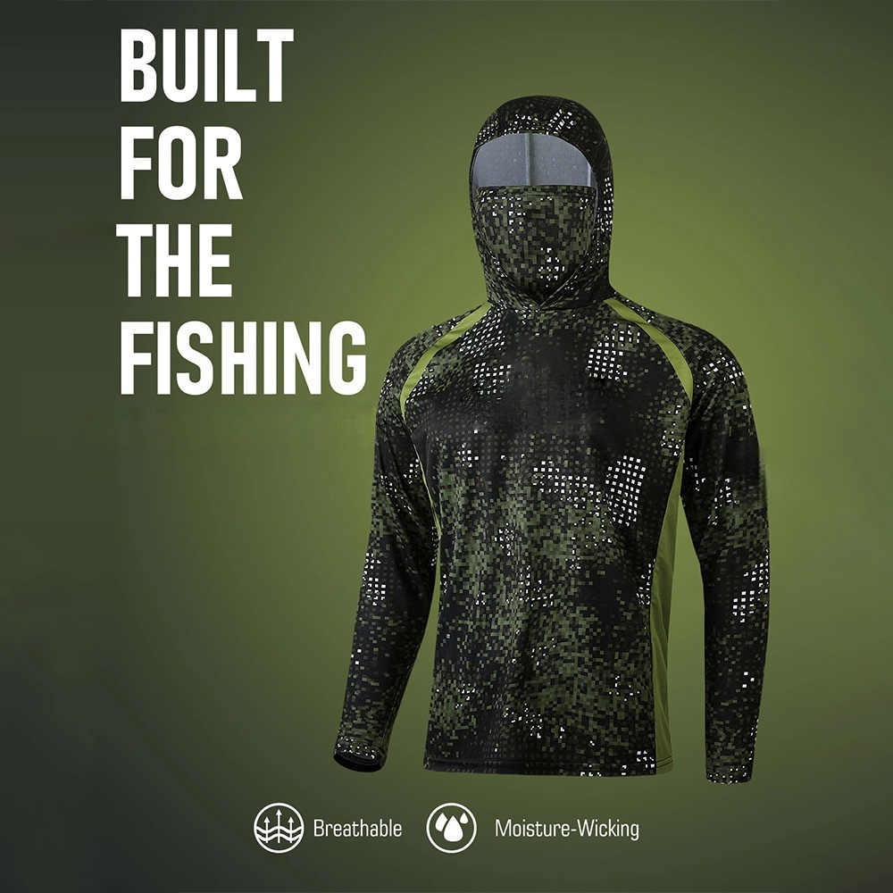 Fishing Shirt Uv Protection - MALFC Abbigliamento da Pesca per Uomo,