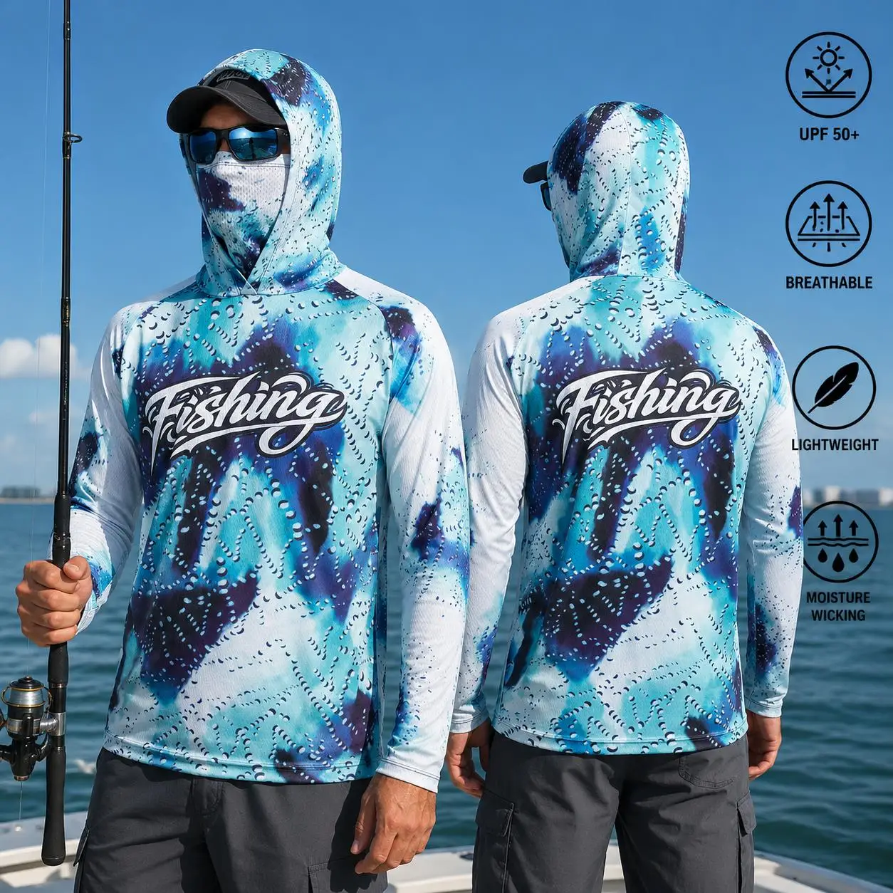 Maglia da pesca con cappuccio, - Fishing Mask Sun Protection recensione e prezzo